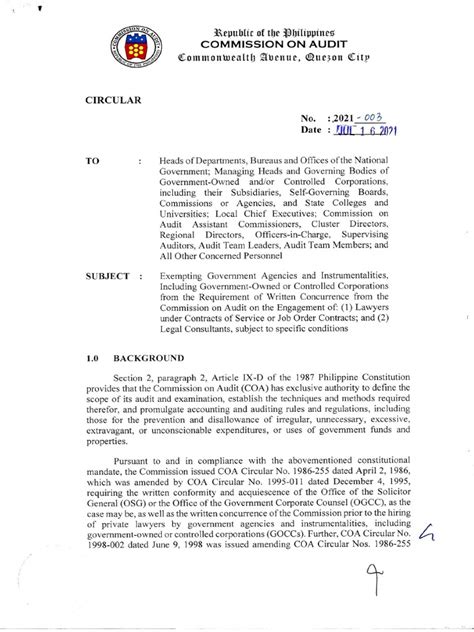 CIRCULAR NO. 2021.